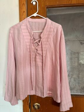 Pretty light pink linen top